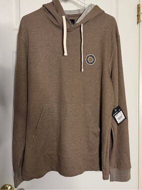 O'Neill Men's Brown Hooded Pullover with Chest Patch